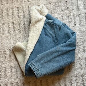 Rolla’s Denim Chambray Blue Sherpa Jacket